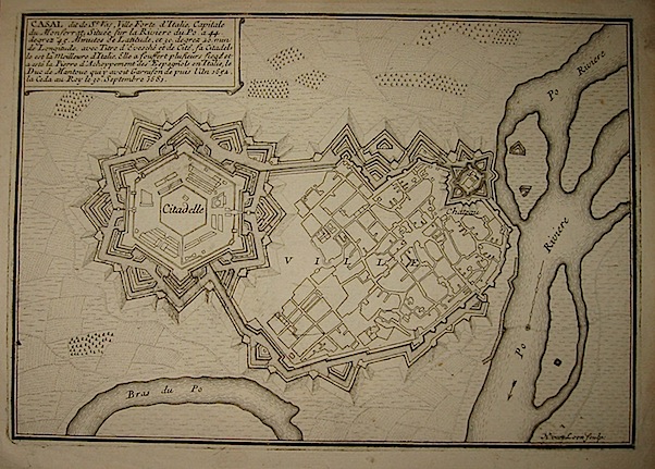 De Fer Nicolas (1646-1720) Casal dit de St. Vas, Ville Forte d'Italie, Capitale du Monferrat... 1736 Parigi